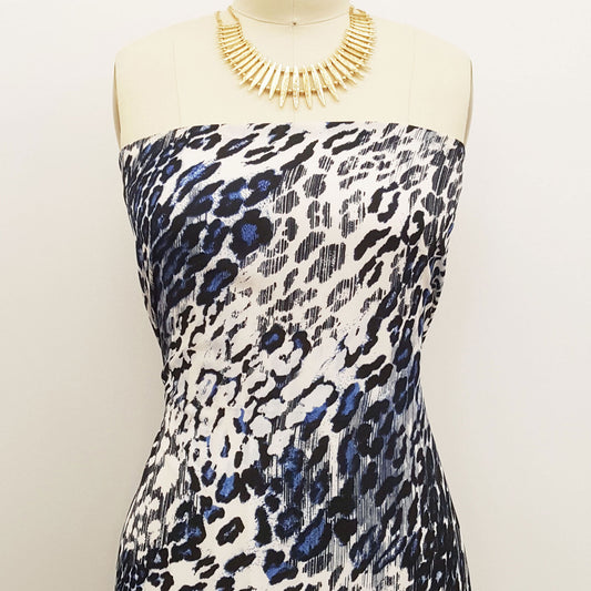 P-959-504-OFFWHITE-DENIM - PRINTED WOOL DOBBY 100% POLYESTER