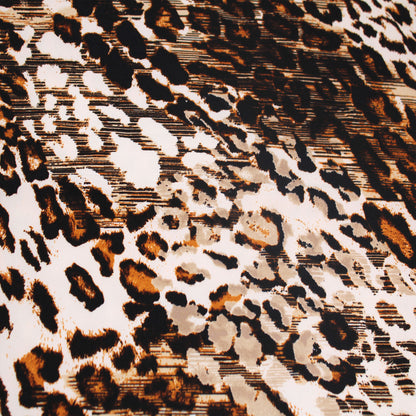 P-959-668-ECRU-GOLD - PRINTED DTY 92% POLY 8% SPANDEX DTY DOUBLE SIDED BRUSH