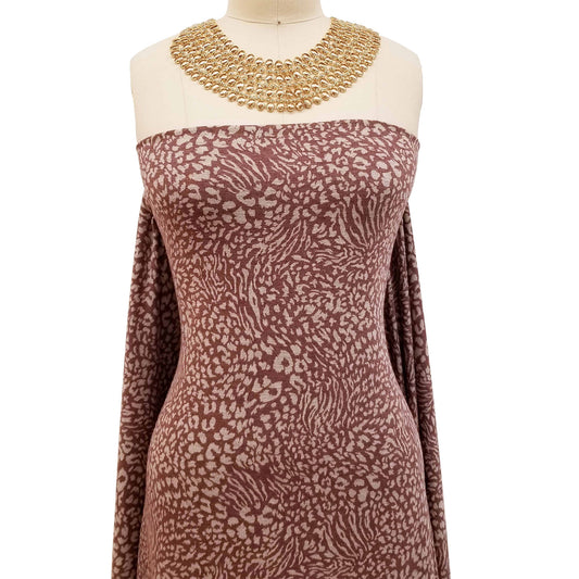 P-963-506-BURGUNDY-HEATHERGREY - PRINTED FRENCH TERRY 63%POLY  33%RAYON  4% SPANDEX