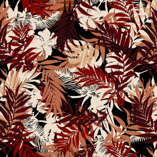 P-965-668-BLACK-GINGER-SPICE - PRINTED DTY 92% POLY 8% SPANDEX DTY DOUBLE SIDED BRUSH