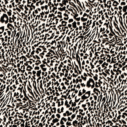 P-966-450-IVORY-BLACK - PRINTED ITY 96% POLY 4% SPANDEX