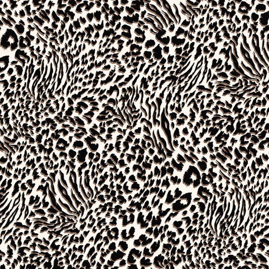 P-966-450-IVORY-BLACK - PRINTED ITY 96% POLY 4% SPANDEX