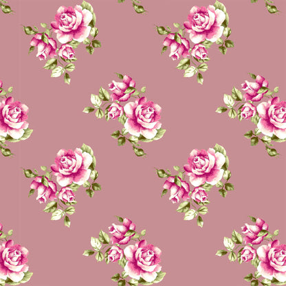 P-98-502-MAUVE-PINK - PRINTED 100% POLY CHELSEA CHIFFON