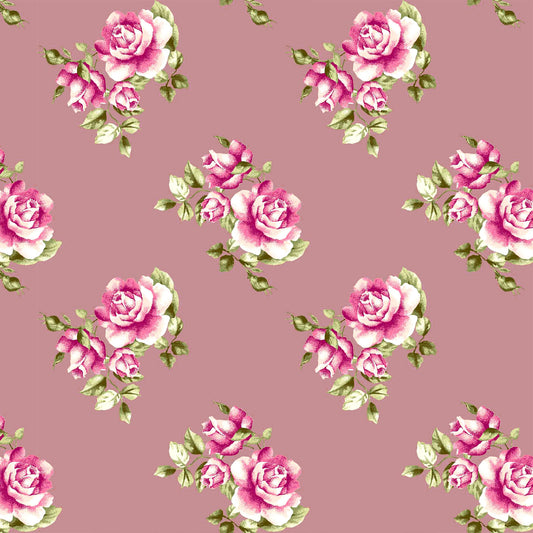 P-98-502-MAUVE-PINK - PRINTED 100% POLY CHELSEA CHIFFON