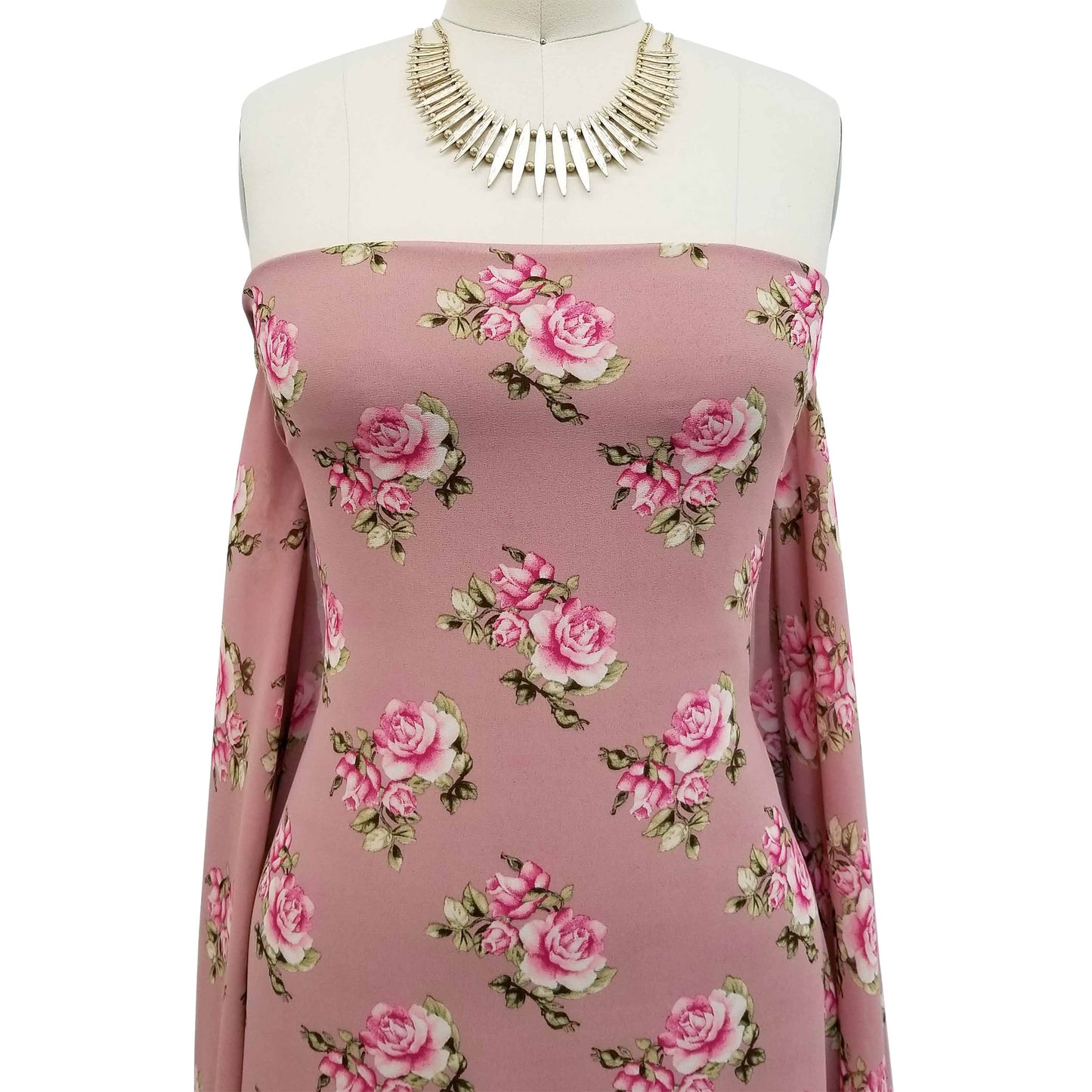 P-98-502-MAUVE-PINK - PRINTED 100% POLY CHELSEA CHIFFON
