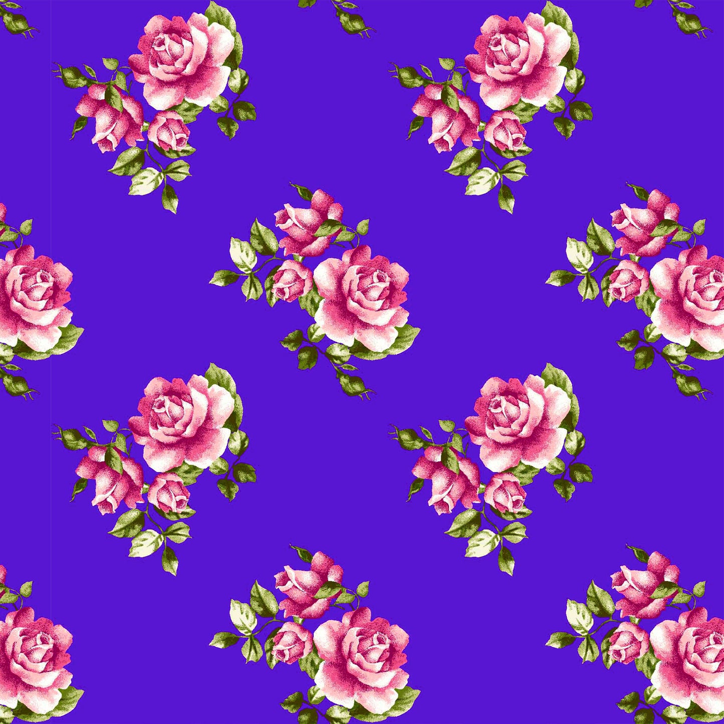 P-98-502-ROYAL-PINK - PRINTED 100% POLY CHELSEA CHIFFON