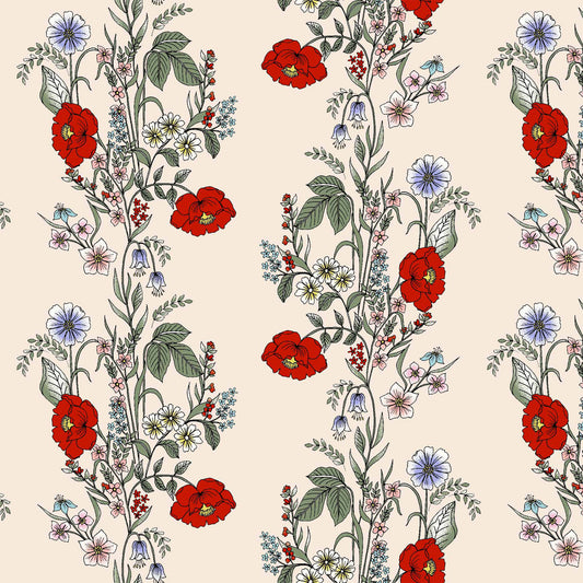 P-99-SATIN-BLUSH-RED - PRINTED SATIN CHIFFON 100% POLYESTER