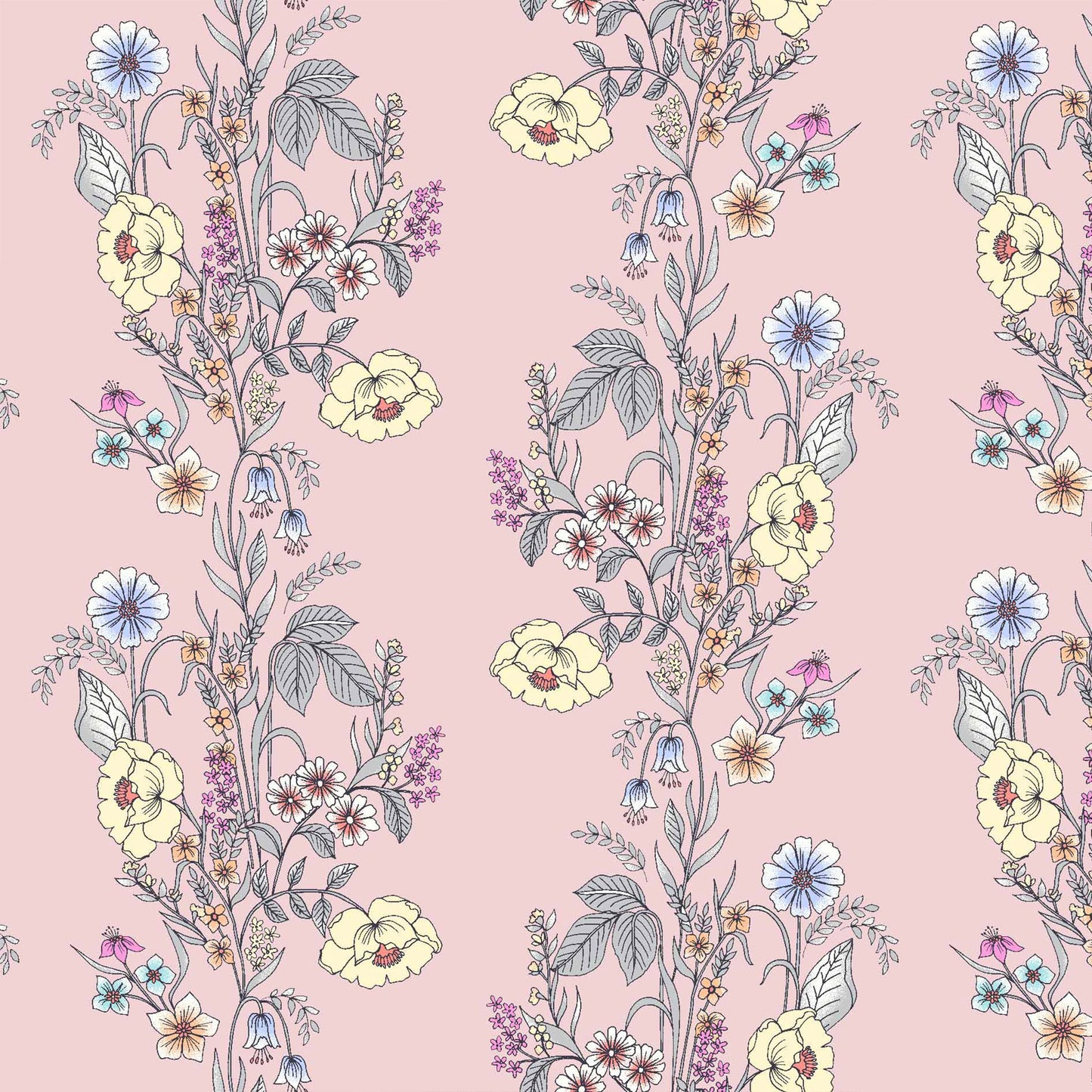 P-99-SATIN-PINK-BANANA - PRINTED SATIN CHIFFON 100% POLYESTER