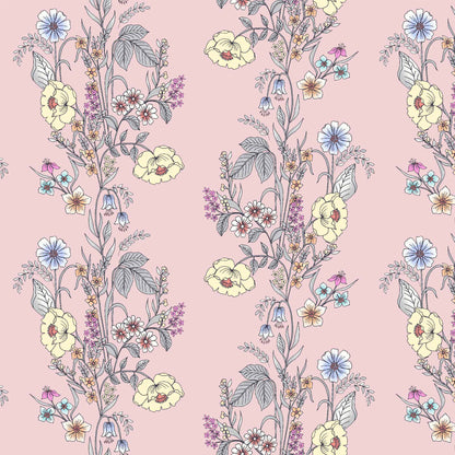 P-99-SATIN-PINK-BANANA - PRINTED SATIN CHIFFON 100% POLYESTER