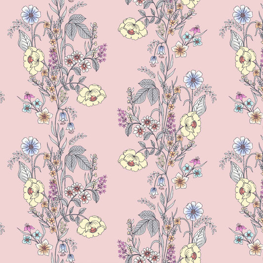 P-99-SATIN-PINK-BANANA - PRINTED SATIN CHIFFON 100% POLYESTER