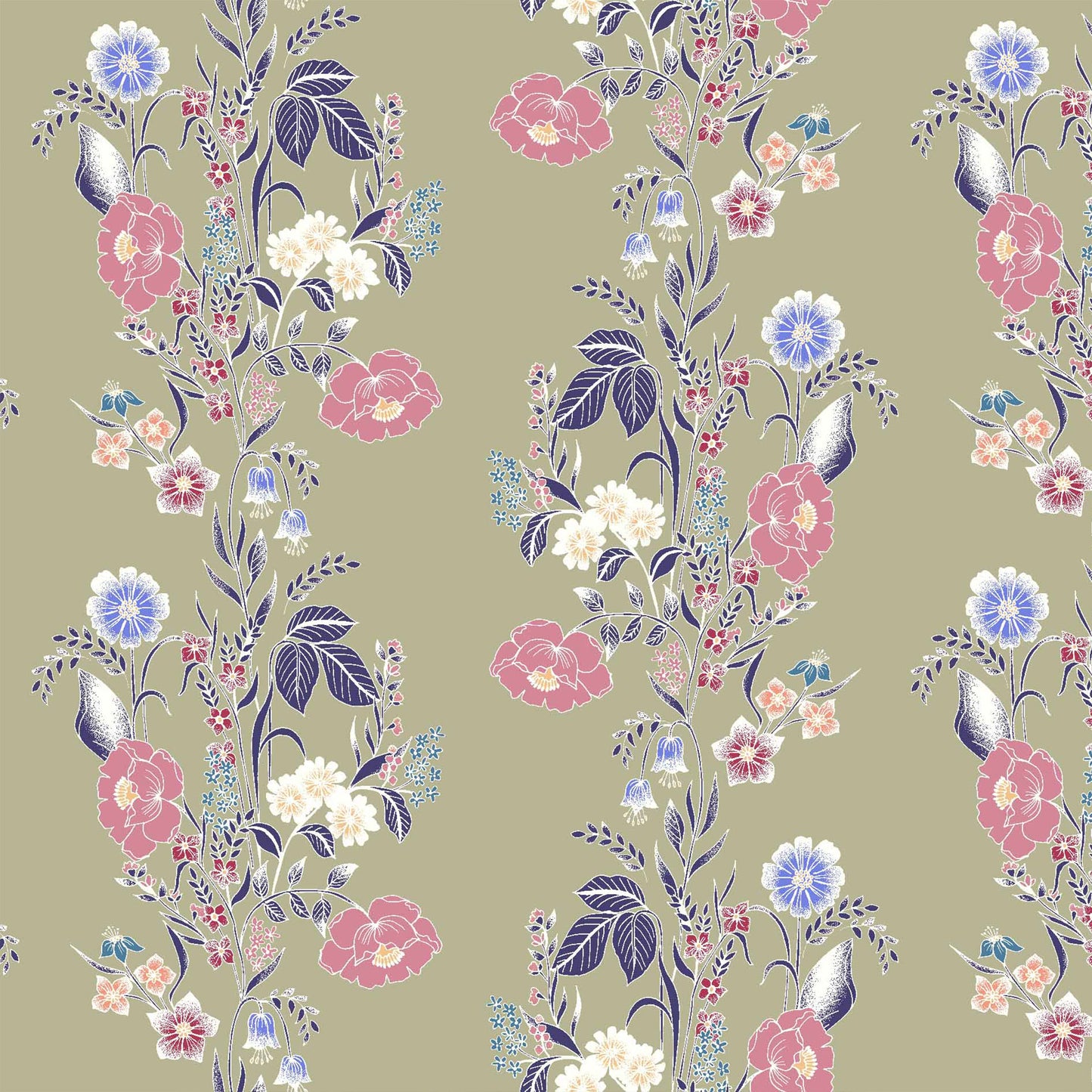 P-99-SATIN-SAGE-ROSE - PRINTED SATIN CHIFFON 100% POLYESTER