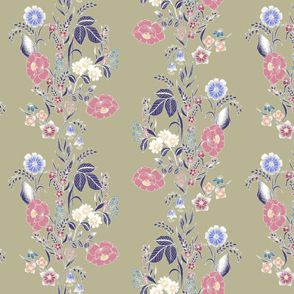 P-99-SATIN-SAGE-ROSE - PRINTED SATIN CHIFFON 100% POLYESTER