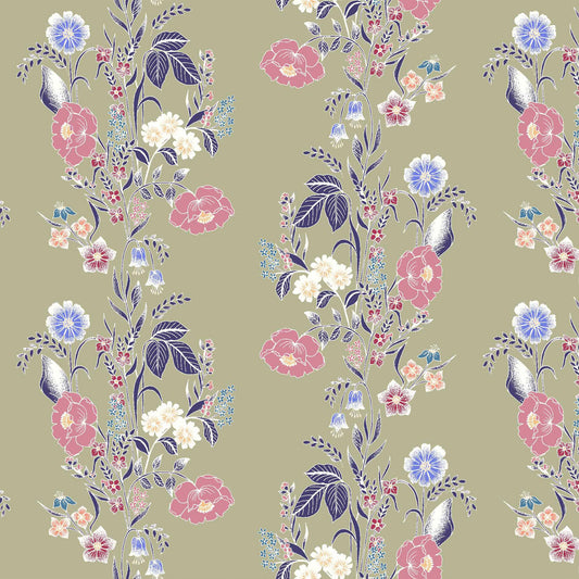 P-99-SATIN-SAGE-ROSE - PRINTED SATIN CHIFFON 100% POLYESTER