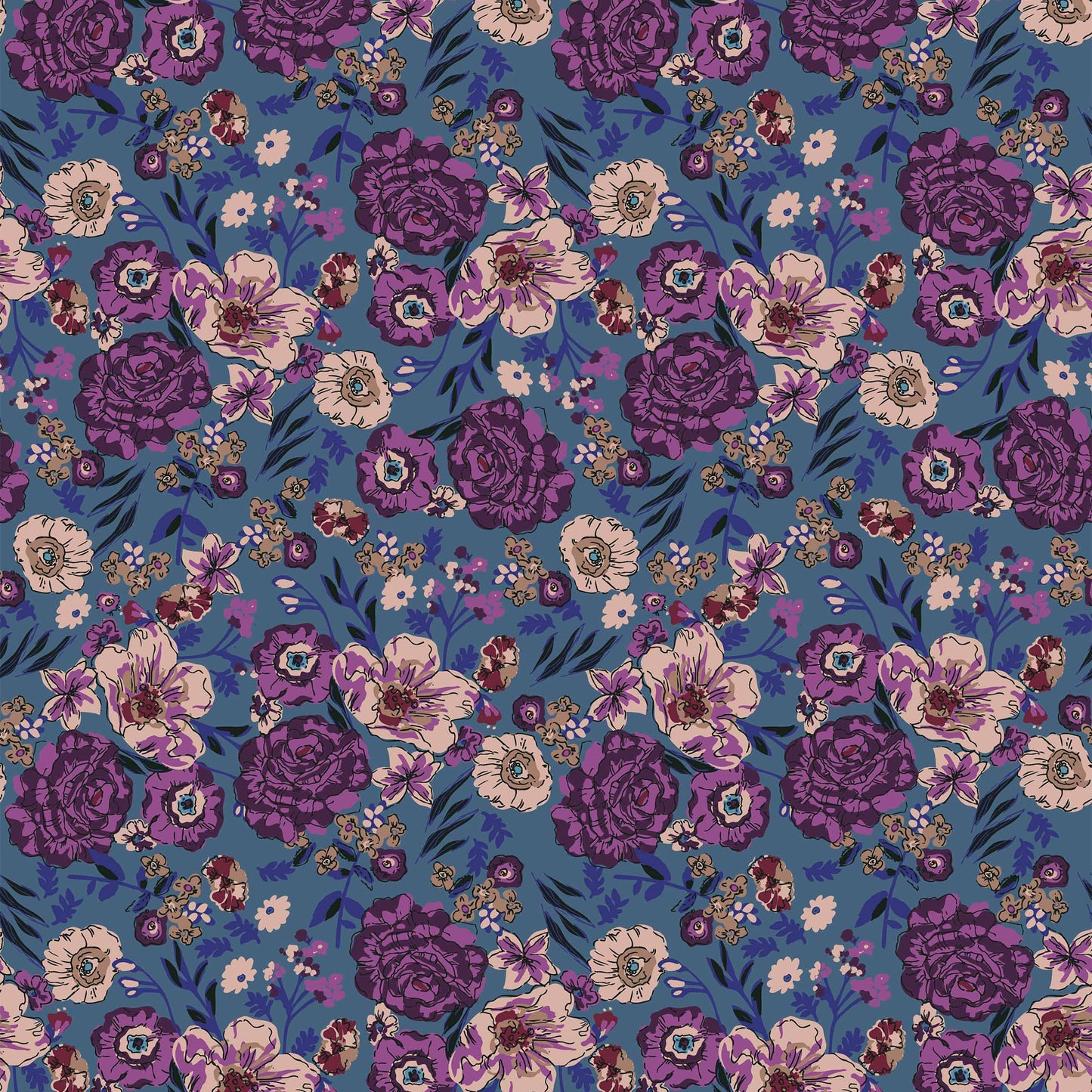 PD-10015-703-DENIMSTEEL-MAG - PRINTED TWIST CREPE 92% POLY 8% SPANDEX