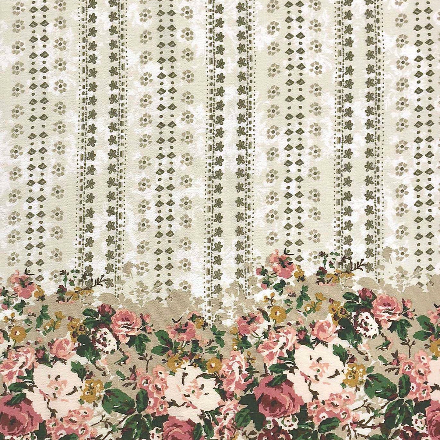 PD-108-B-586-CHAMPAGNE-ROSE - DOUBLE BORDER CREPE CHIFFON 97% POLY 3% SPANDEX
