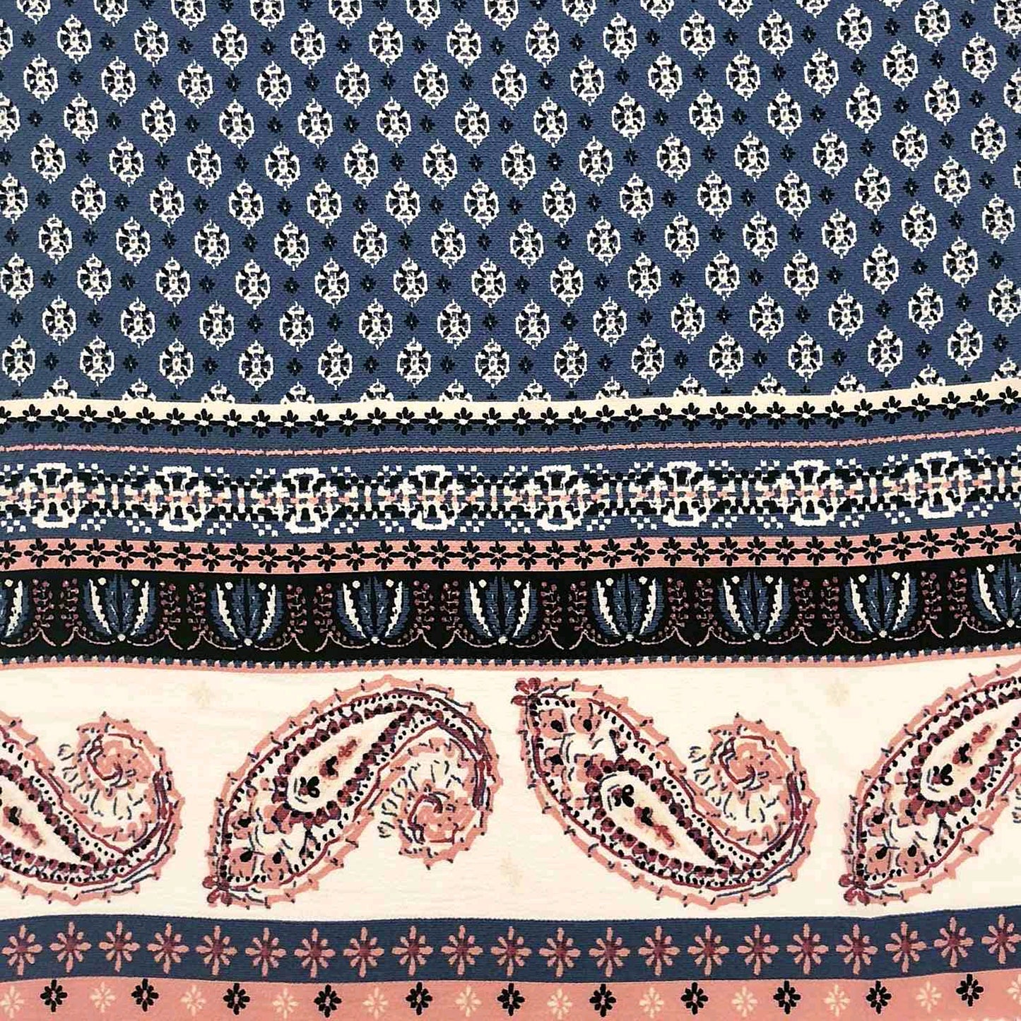 PD-147-586-ROSE-GOLD-RIVERSIDE - DOUBLE BORDER CREPE CHIFFON 97% POLY 3% SPANDEX