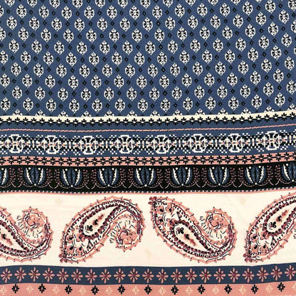PD-147-586-ROSE-GOLD-RIVERSIDE - DOUBLE BORDER CREPE CHIFFON 97% POLY 3% SPANDEX