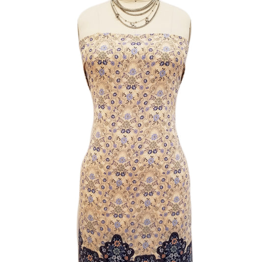 PD-20-734-BLUSH-SAGE - DOUBLE BORDER PRINT WOOL PEACH 100% POLYESTER