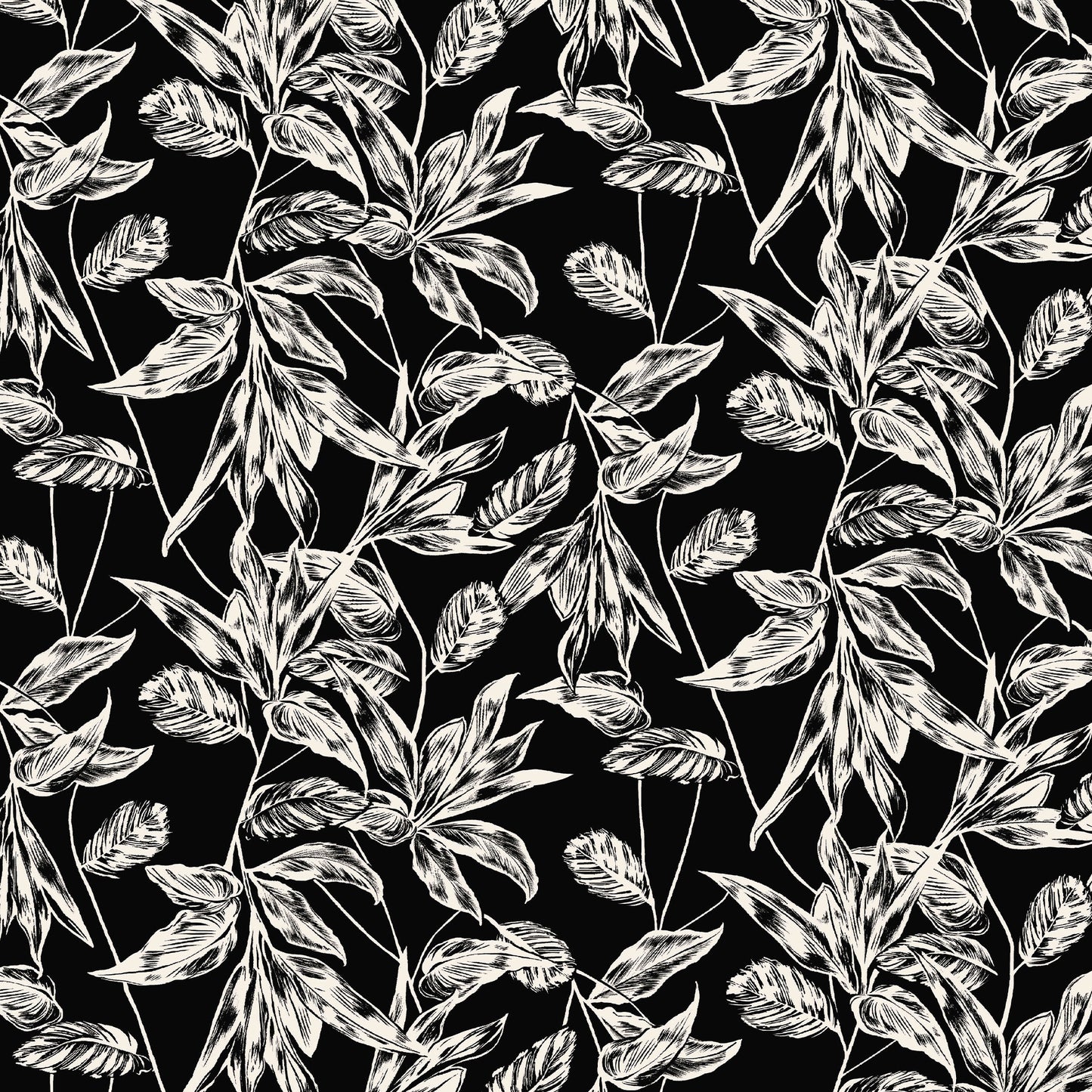 PD-2796-636-BLACK-CREAM - PRINTED CREPON 100% RAYON CREPON