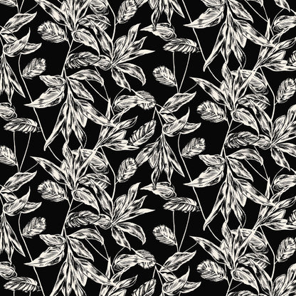 PD-2796-636-BLACK-CREAM - PRINTED CREPON 100% RAYON CREPON