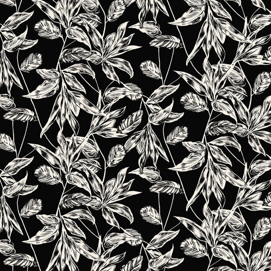 PD-2796-636-BLACK-CREAM - PRINTED CREPON 100% RAYON CREPON