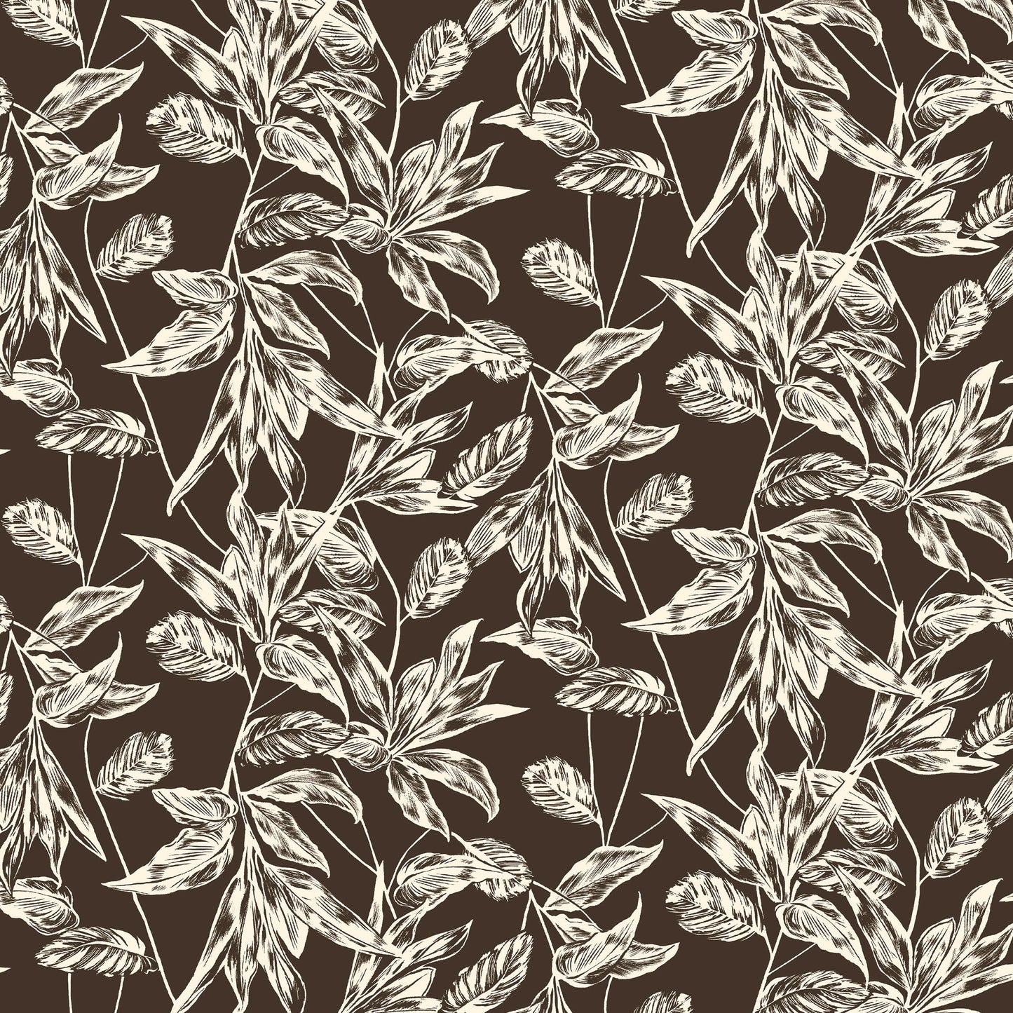 PD-2796-636-WALNUT-CREAM - PRINTED CREPON 100% RAYON CREPON