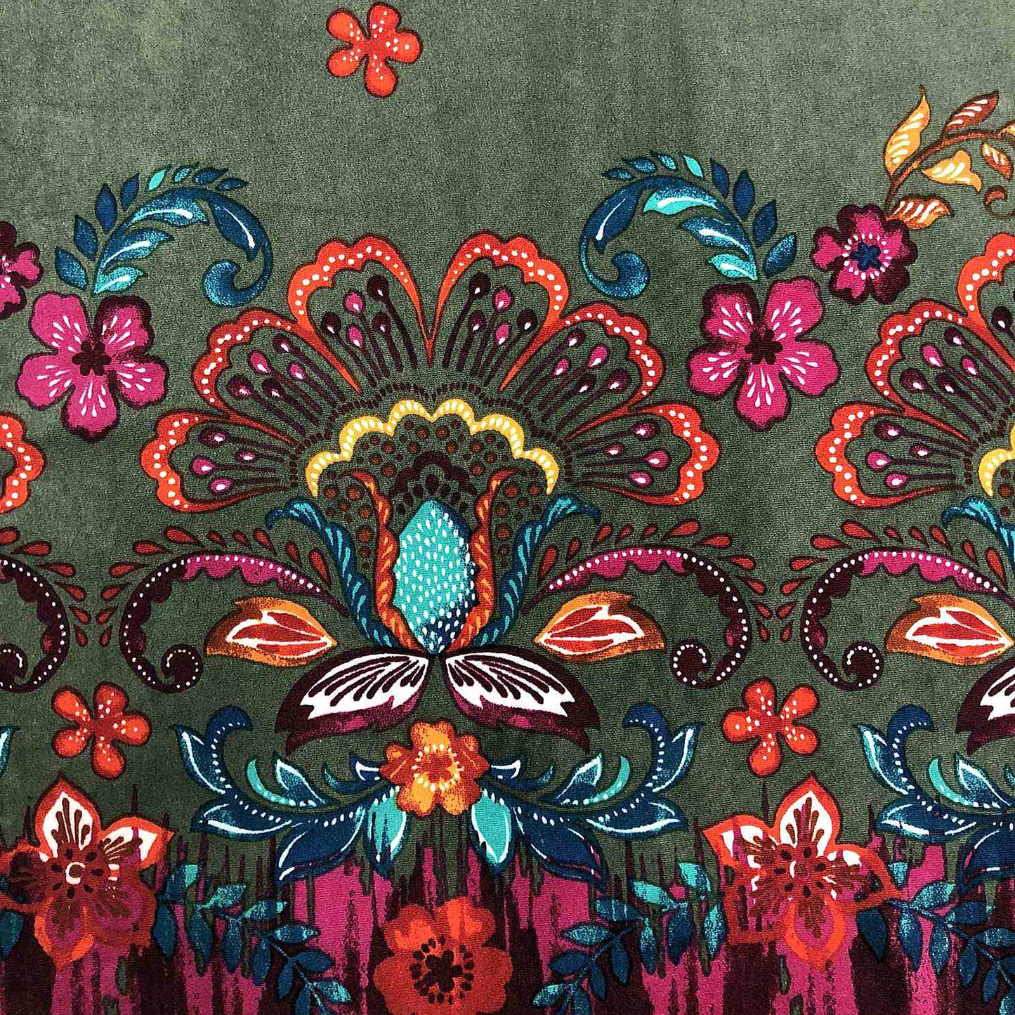PD-459-730-ARMY-GREEN-FUCHSIA - PRINTED DTY 92% POLY 8% SPANDEX NON BRUSH