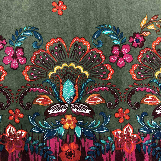 PD-459-730-ARMY-GREEN-FUCHSIA - PRINTED DTY 92% POLY 8% SPANDEX NON BRUSH