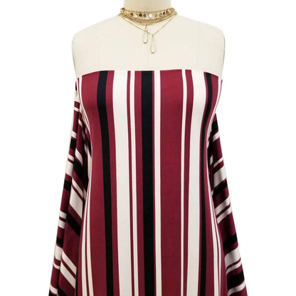 PD-628-668-BURGUNDY-BLACK - PRINTED DTY 92% POLY 8% SPANDEX DTY DOUBLE SIDED BRUSH