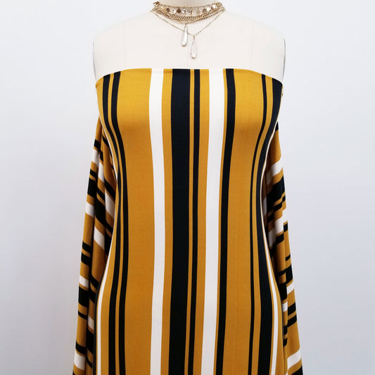 PD-628-668-MUSTARD-BLACK - PRINTED DTY 92% POLY 8% SPANDEX DTY DOUBLE SIDED BRUSH