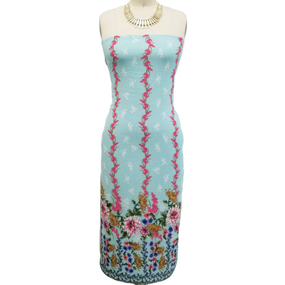 PD-649-586-PALE-BLUE-GUAVA - DOUBLE BORDER CREPE CHIFFON 97% POLY 3% SPANDEX