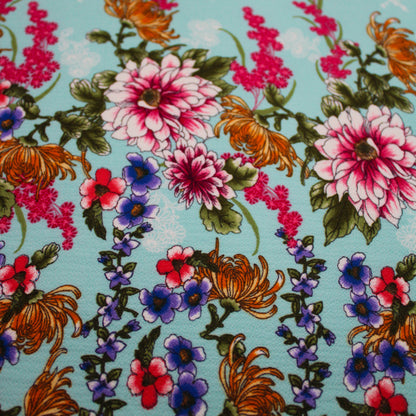 PD-649-586-PALE-BLUE-GUAVA - DOUBLE BORDER CREPE CHIFFON 97% POLY 3% SPANDEX