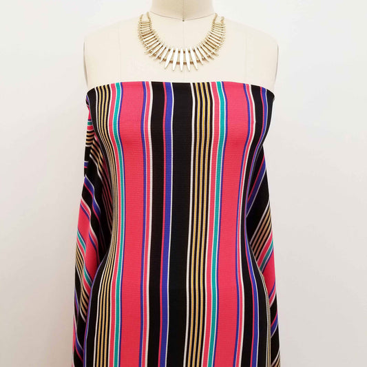 PD-703-586-GUAVA-BLACK - PRINTED CREPE CHIFFON 97% POLY 3% SPANDEX