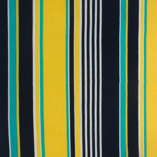 PD-703-586-YELLOW-NAVY - PRINTED CREPE CHIFFON 97% POLY 3% SPANDEX