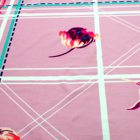 PD-714-668-DUSTY-PINK-HOT-PINK - PRINTED DTY 92% POLY 8% SPANDEX DTY DOUBLE SIDED BRUSH