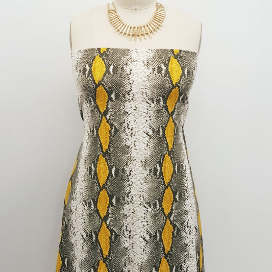 PD-726-668-BROWN-GOLDEN-MUSTARD - PRINTED DTY 92% POLY 8% SPANDEX DTY DOUBLE SIDED BRUSH