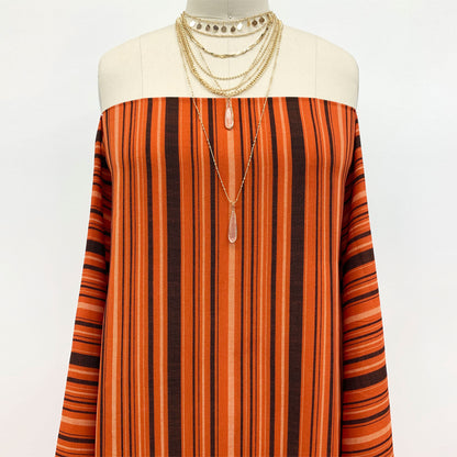 PD-733-734-SPICY-ORANGE-BLACK - PRINT WOOL PEACH 100% POLYESTER