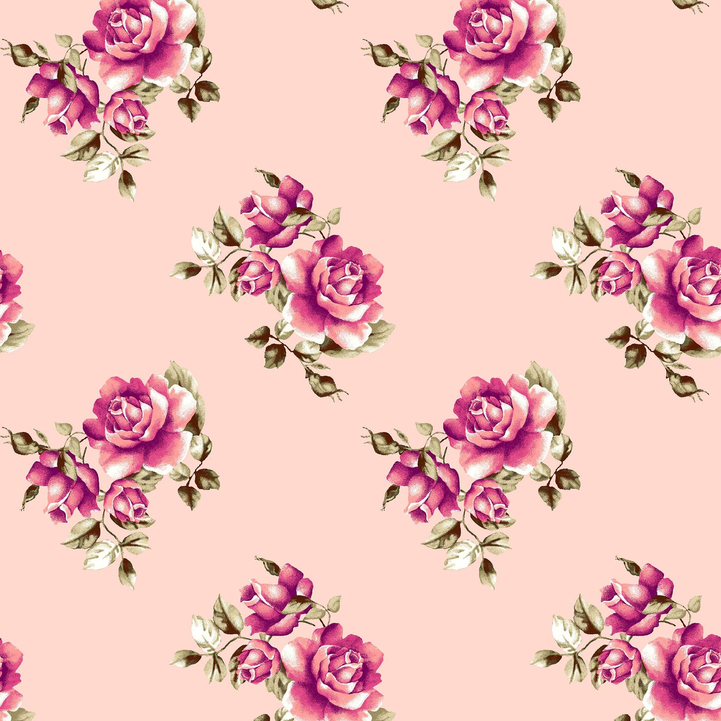 PD-79-734-BLUSH-CORAL - PRINT WOOL PEACH 100% POLYESTER