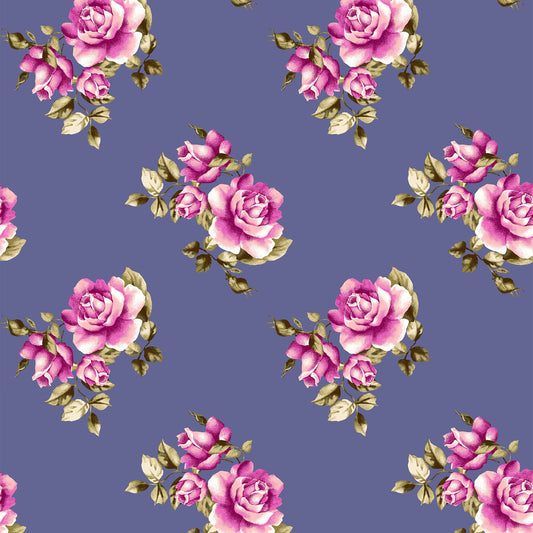 PD-79-734-DENIM-PINK - PRINT WOOL PEACH 100% POLYESTER