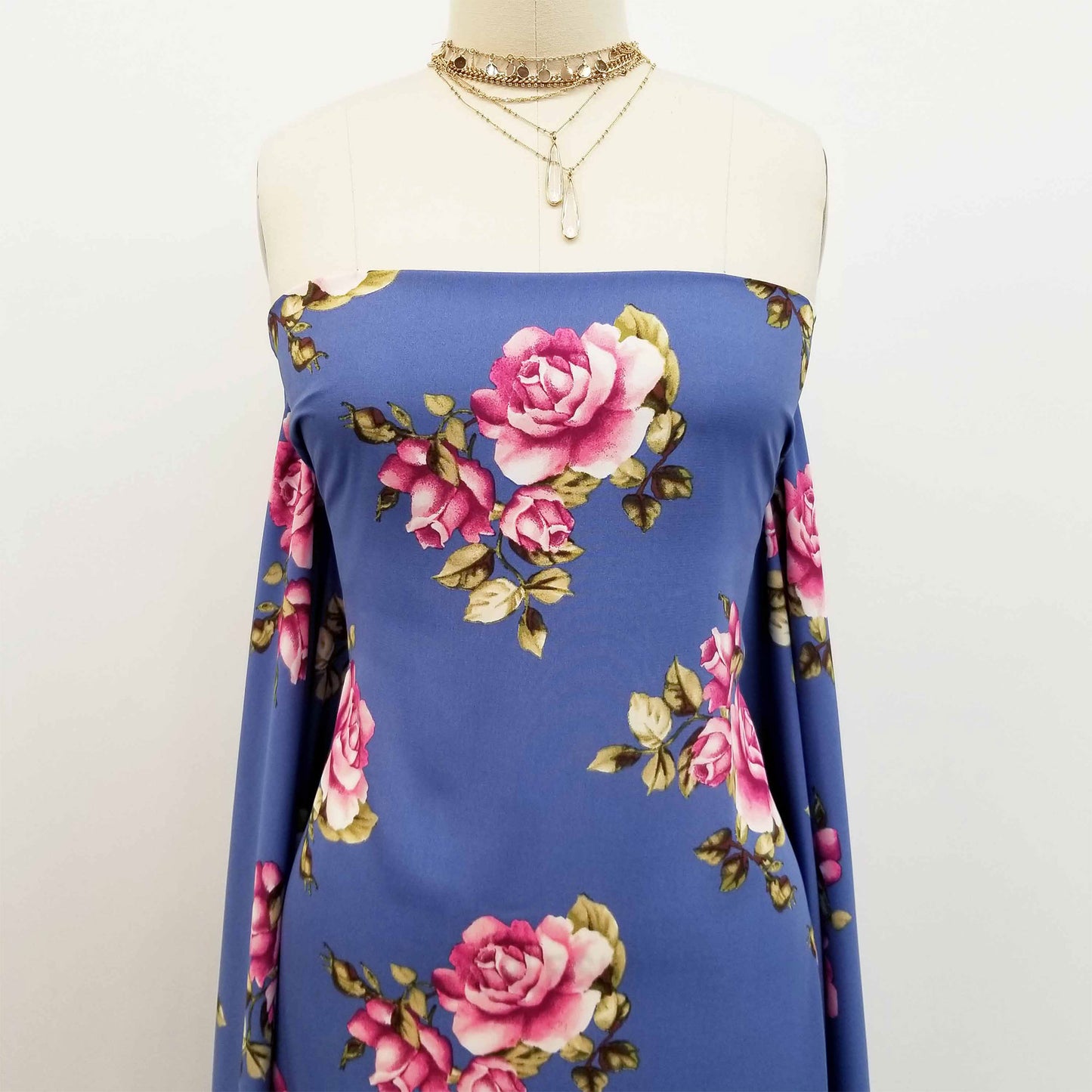 PD-79-734-DENIM-PINK - PRINT WOOL PEACH 100% POLYESTER