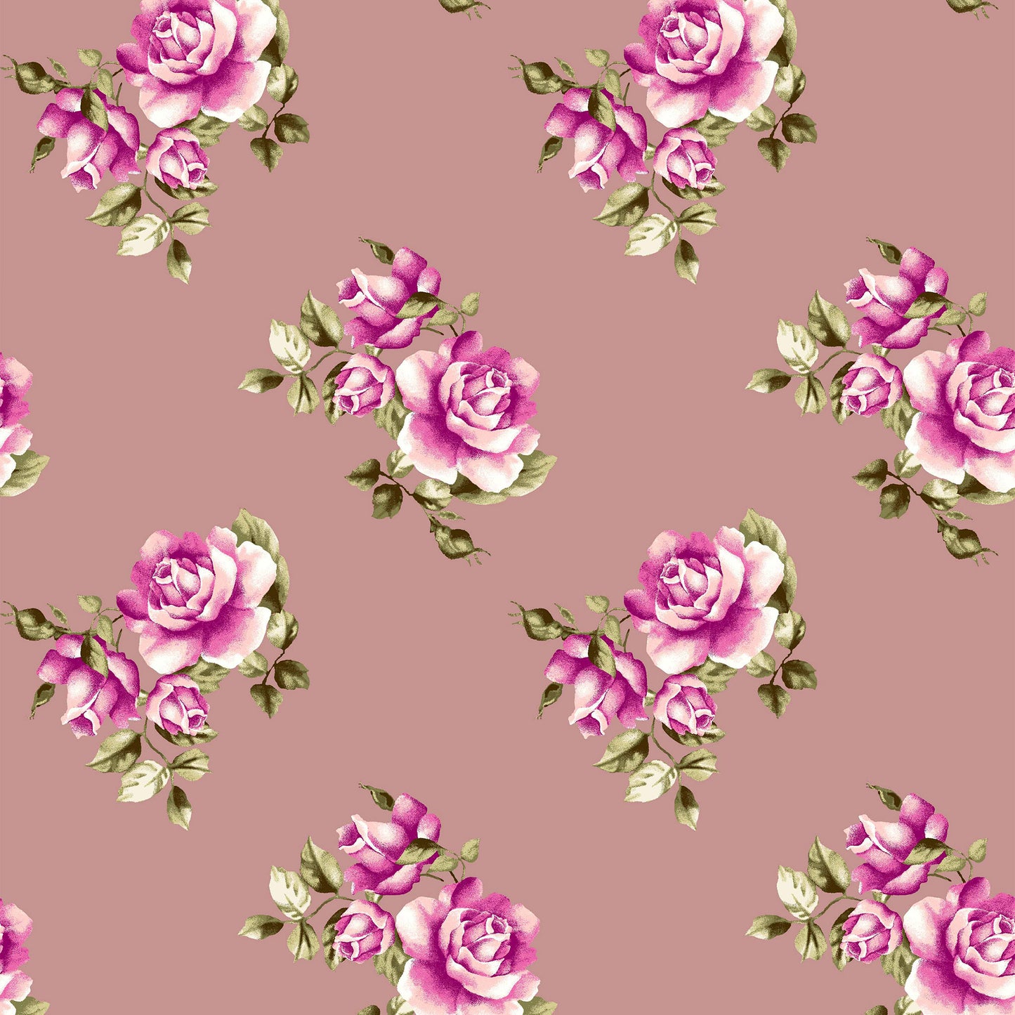 PD-79-734-MAUVE-PINK - PRINT WOOL PEACH 100% POLYESTER