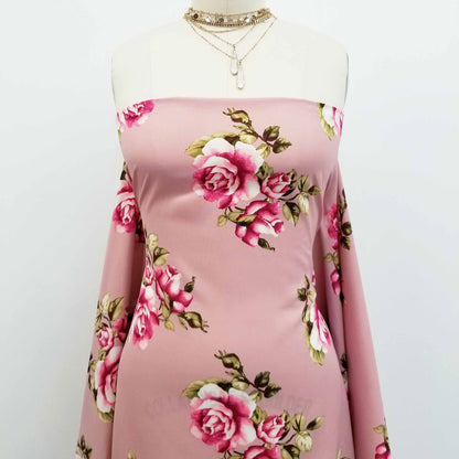 PD-79-734-MAUVE-PINK - PRINT WOOL PEACH 100% POLYESTER