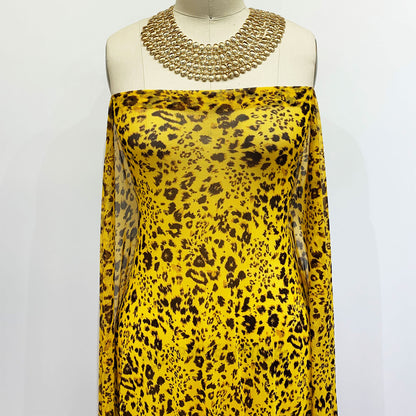 PD-907-453-SUNNY-GOLD-BROWN - PRINTED POLY POWER MESH 92%POLY 8%SPANDEX