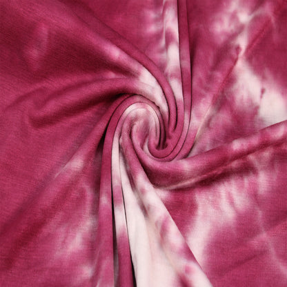 PT-1501-HVY-RSJ-BURGUNDY  - HAND TIE DYE RSJ 95% RAYON 5% SPANDEX JERSEY