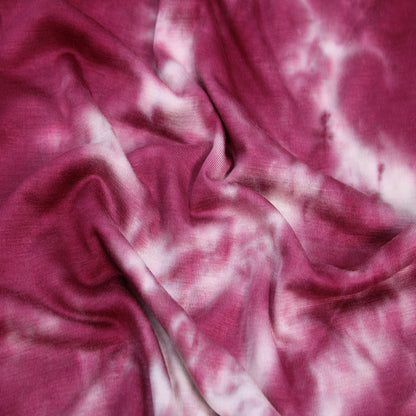 PT-1501-HVY-RSJ-BURGUNDY  - HAND TIE DYE RSJ 95% RAYON 5% SPANDEX JERSEY