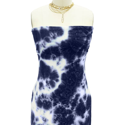 PT-1501-HVY-RSJ-NAVY  - HAND TIE DYE RSJ 95% RAYON 5% SPANDEX JERSEY