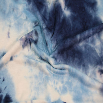 PT-1502-HVY-RSJ-NAVY -  HAND TIE DYE RSJ 95% RAYON 5% SPANDEX JERSEY
