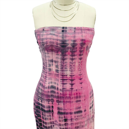 PT-2408-668-FUCHSIA-CHARCOAL - HAND TIE DYE 92%POLY 8%SPANDEX DTY DOUBLE SIDED BRUSH