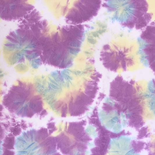 PT-2521-506-ORCHID-TURQUOISE-BANANA - HAND TIE DYE FRENCH TERRY 63%POLY  33%RAYON  4% SPANDEX