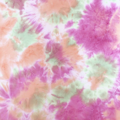 PT-2521-506-PISTACHIO-PINK-PEACH - HAND TIE DYE FRENCH TERRY 63%POLY  33%RAYON  4% SPANDEX
